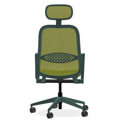 Fotel biurowy z zagłówkiem HI DRIVE zielony
